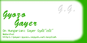 gyozo gayer business card